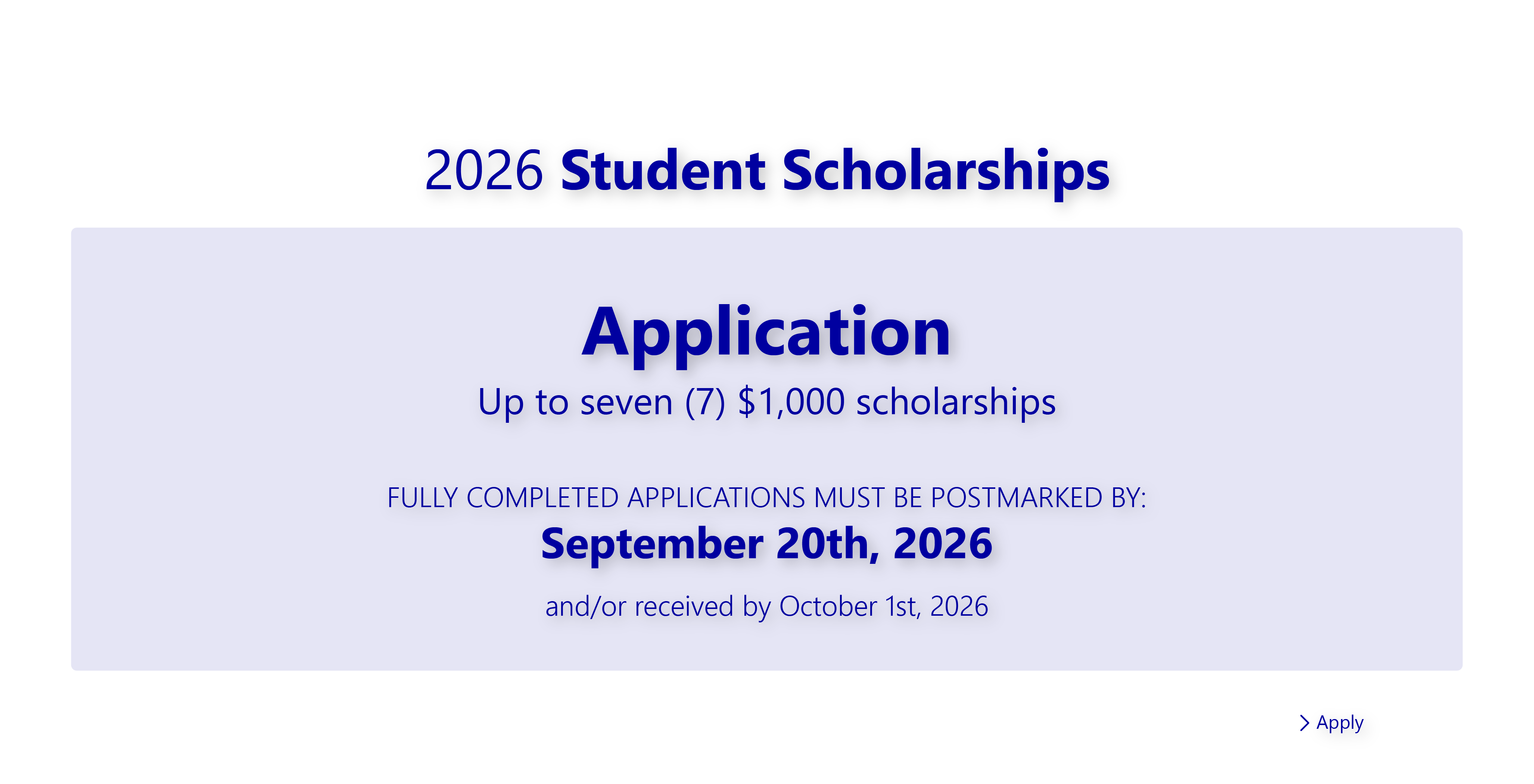 2026 ICCFA Student Scholarship Recipients